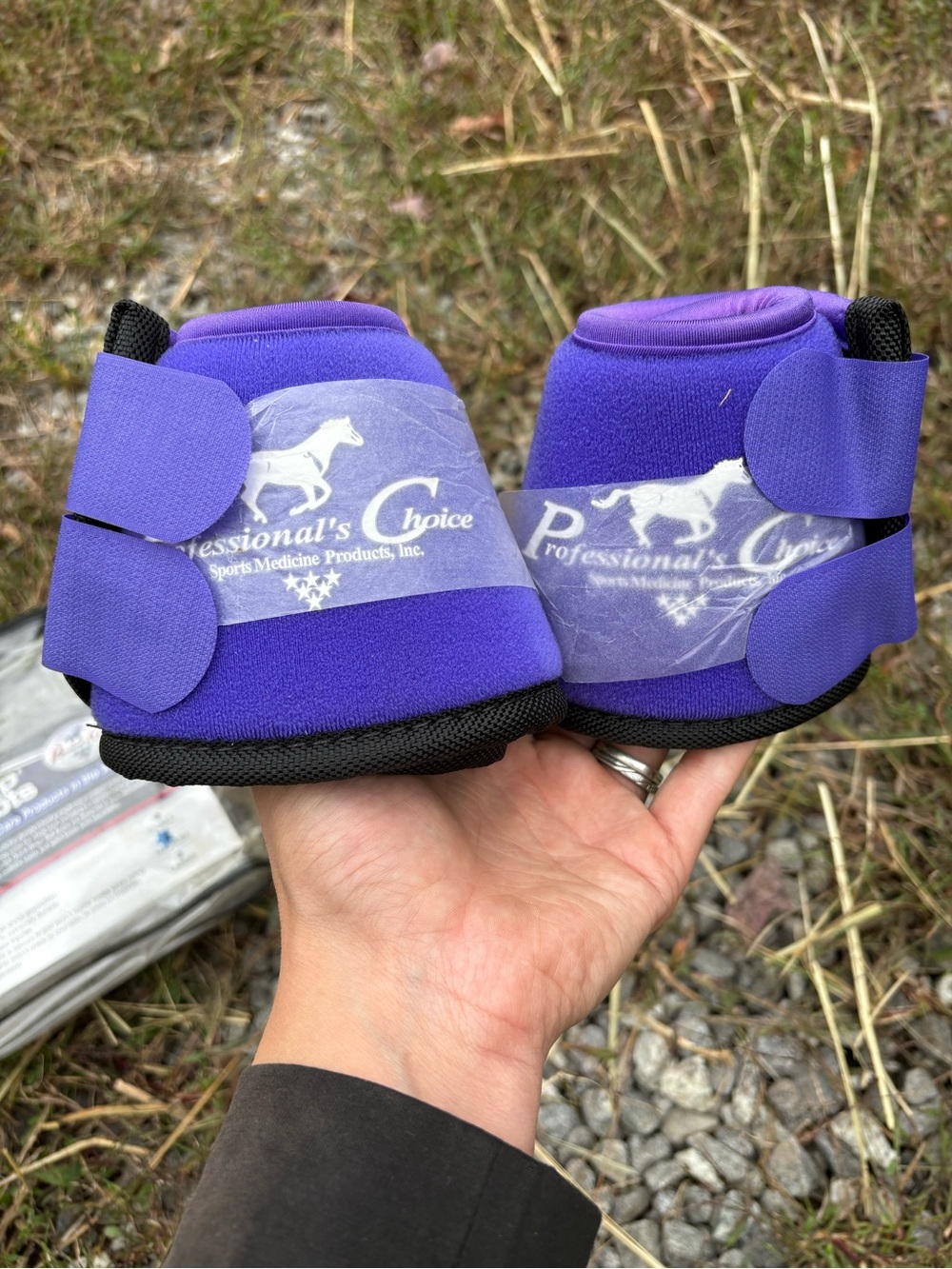 NWT- Professional’s Choice Quick Wrap Bell Boots, Size Medium, Purple